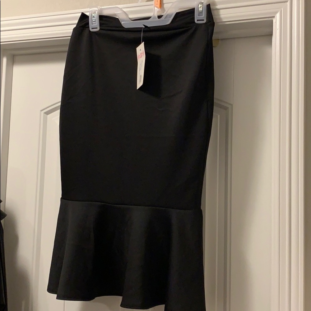 Black Peplum Skirt